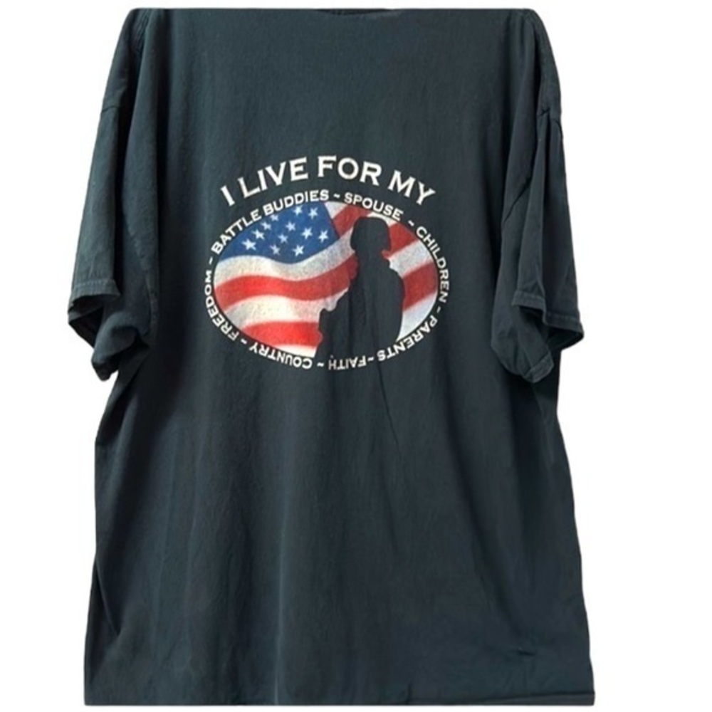 Military divide awareness t shirt black men’s‎ size XXL (889)